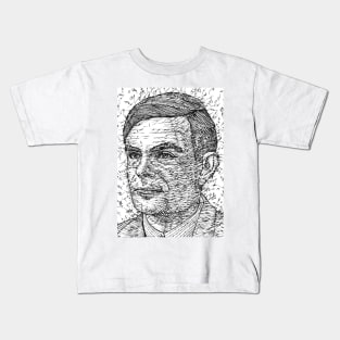 ALAN TURING ink portrait .1 Kids T-Shirt